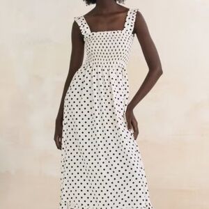 Zara Polka Dots Strappy Midi Dress